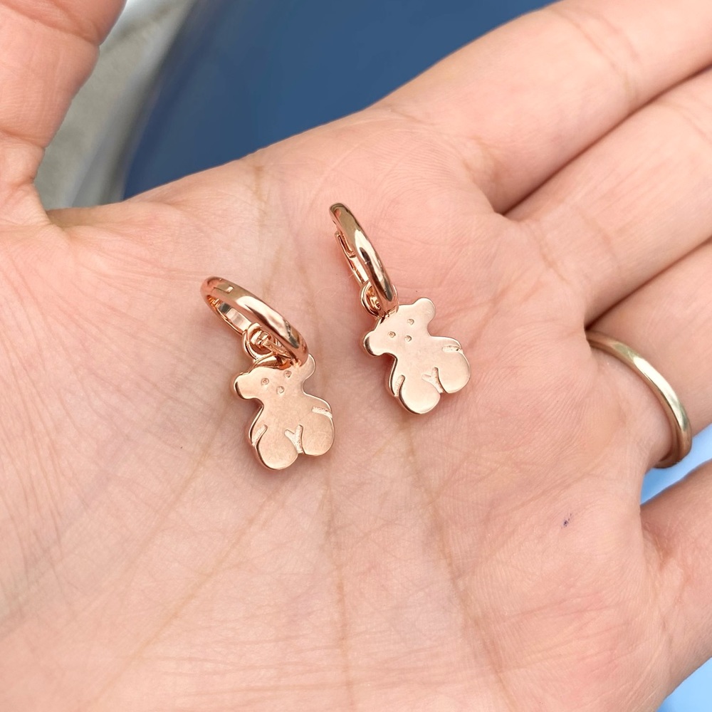 Tous rose golf bear earrings